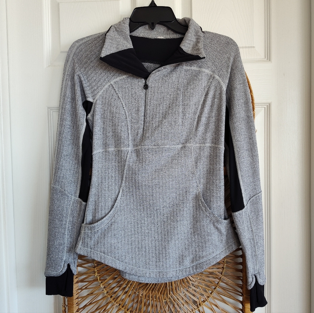 Lululemon Base Runner Pullover Jacket Herringbone… - image 2